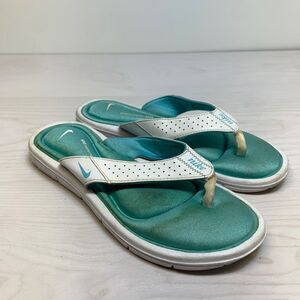 Nike Sandals Womens 9 Flip Flop Thong White Toe Post Slip On Casual 354925-143
